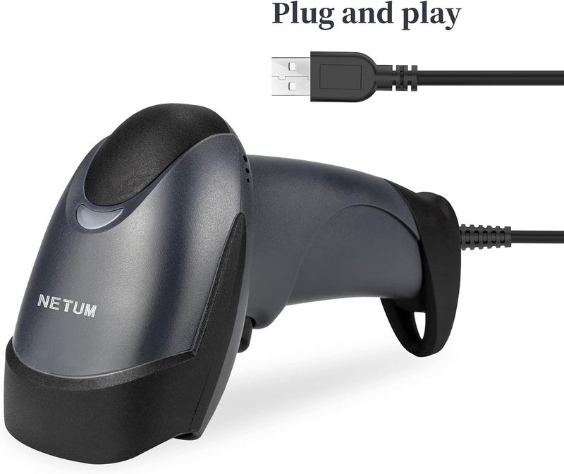 NETUM USB Barcode Scanner with Stand Wired Handheld Bar Code Reader 1D CCD Scanner Gun for Supermarket, Convenience Store, Warehouse -M3S - Image 5