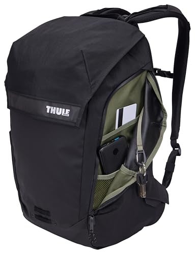 THULE حقيبة ظهر دراجات ثولي باراماونت - سعة 28 لتر - ملائمة قابلة للتعديل - حافظة لابتوب مبطنة 16 بوصة و جيب لوحي 11 بوصة - حزام لتثبيت الخوذة - جيب جانبي للهاتف - حلقة لمصباح الذيل - Image 4
