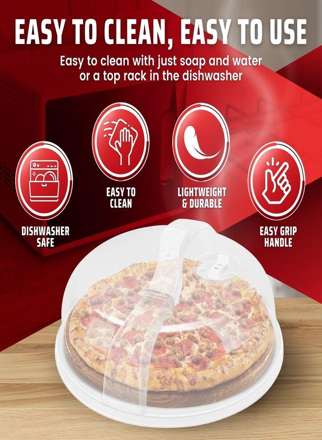 Flexzion 10.5 Inch Microwave Splatter Cover - BPA-Free Anti-Splatter Microwave Cover with Adjustable Steam Vent, Dishwasher Safe, Transparent Plastic Food Covers for Microwave Cooking - Image 4