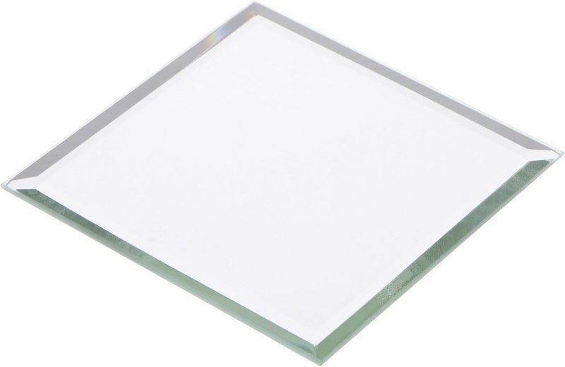 Plymor Square 3mm Beveled Glass Mirror, 3.5 inch x 3.5 inch (Pack of 3)