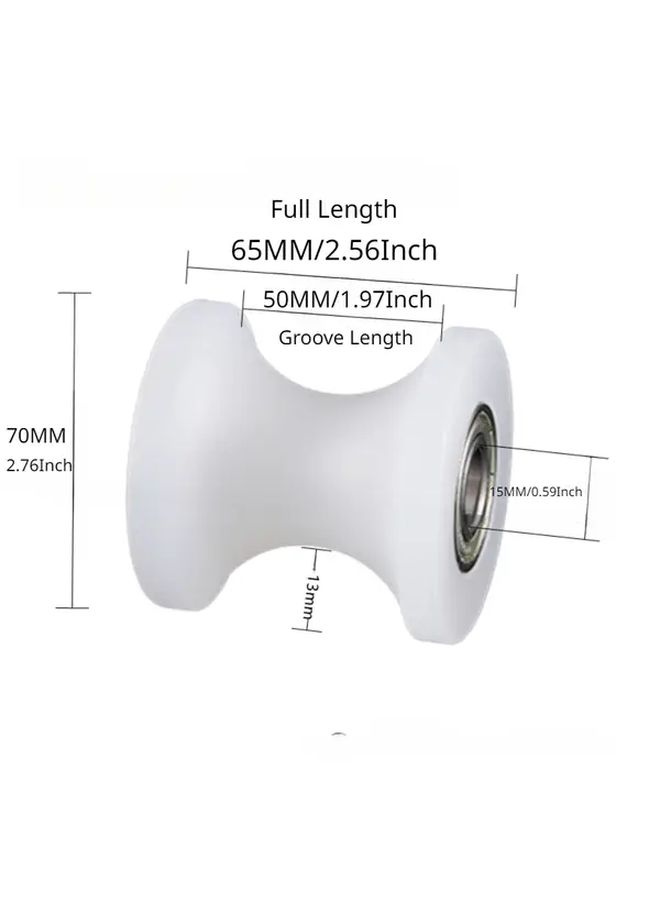 20 65Mm PP Nylon U Track Wheel Fixed Pulley Cable Line Hanging Roller Bearing - Image 2