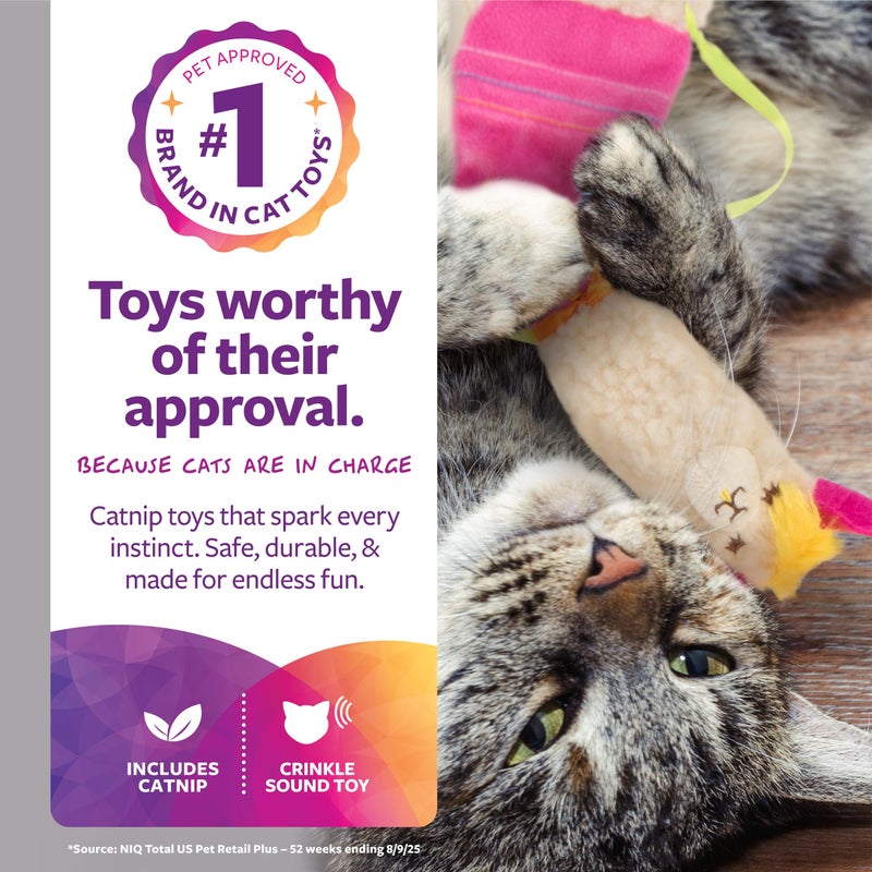 SmartyKat Leggy Llama Catnip Crinkly Plush Kicker Cat Toy, Soft Floppy Body for Wrestling & Bunny Kicks for Cats & Kittens - Image 2