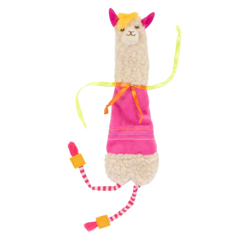 SmartyKat Leggy Llama Catnip Crinkly Plush Kicker Cat Toy, Soft Floppy Body for Wrestling & Bunny Kicks for Cats & Kittens - Image 1