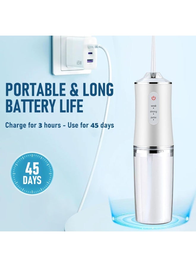 general Electric Water Flosser Cordless for Teeth 3 Modes 4 Jet Tips Cleaning and Flossing Water Dental Portable Floss Irrigator Oral Water Flossed Rechargeable Tonsil Stone Travel Adults Birthday Gift - Image 4
