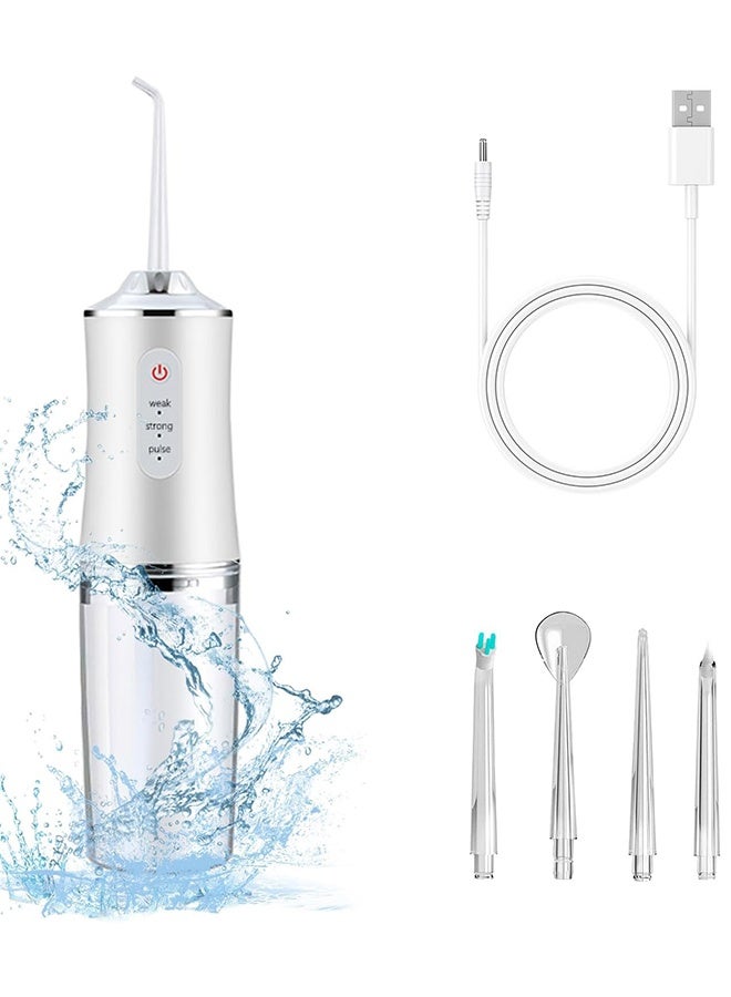 general Electric Water Flosser Cordless for Teeth 3 Modes 4 Jet Tips Cleaning and Flossing Water Dental Portable Floss Irrigator Oral Water Flossed Rechargeable Tonsil Stone Travel Adults Birthday Gift - Image 1