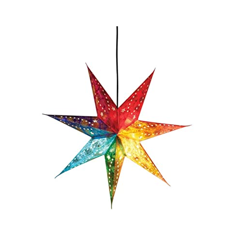 BRAHMZ Multicolor Star Shape Paper Lantern for Home Decoration Diwali 7 Point Star Light Decoration - Image 3
