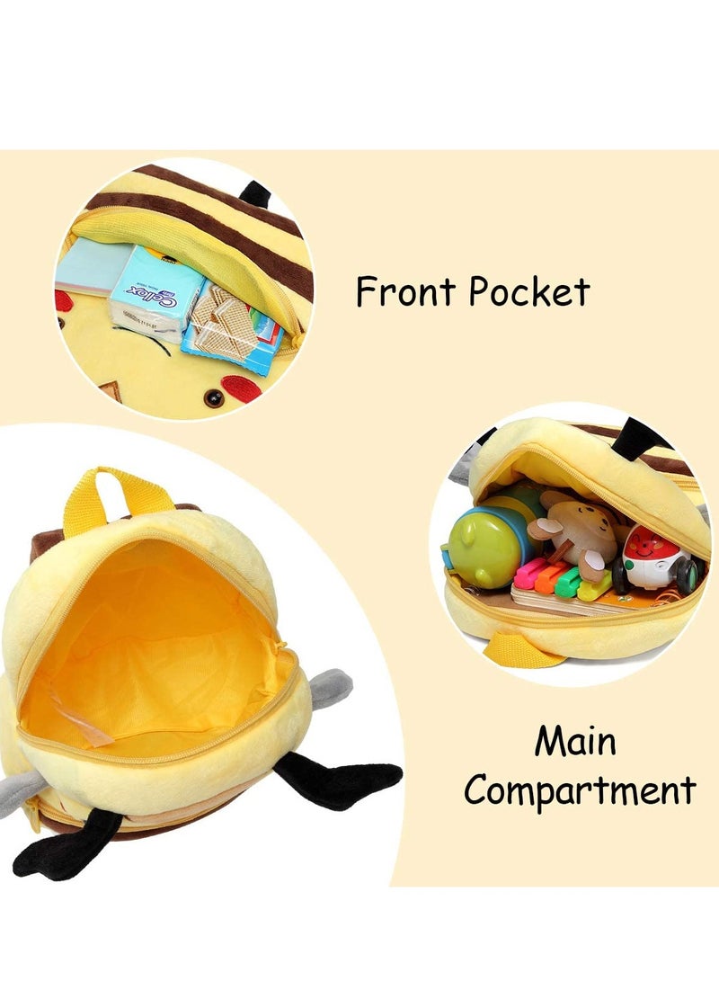SOLARAE C ute Toddler Backpack, Toddler Bag Plush Animal Cartoon Mini Travel Bag for 2-6 Years Old Baby Boy, Girl School Bag Children's Animal Backpack Plush Zoo Series Cartoon Mini Leisure Backpack - Image 4