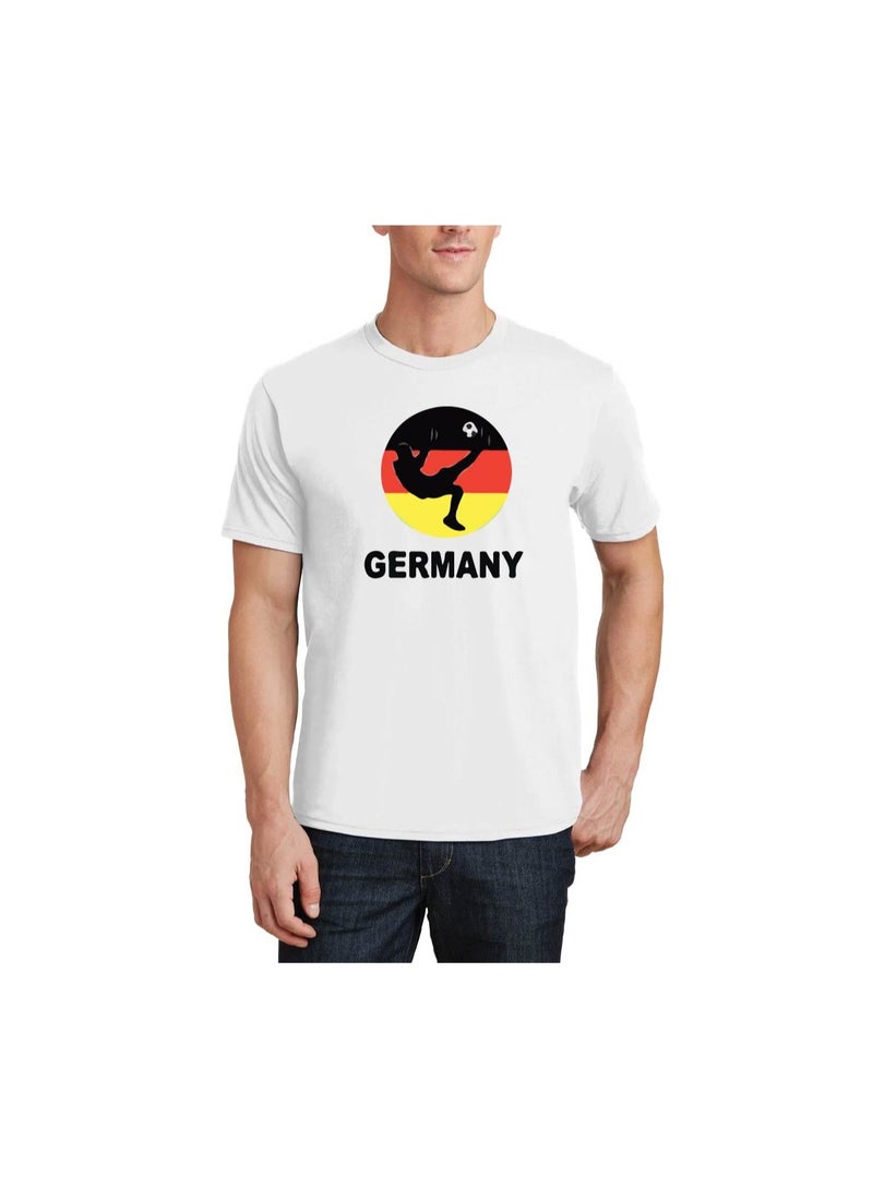 PRINTSHOP4ME Germany Unisex Adult T-Shirt - Short Sleeve Round Neck Cotton Tshirt for Men and Women - Soft and Comfortable - Gift for Football Fans - Image 1