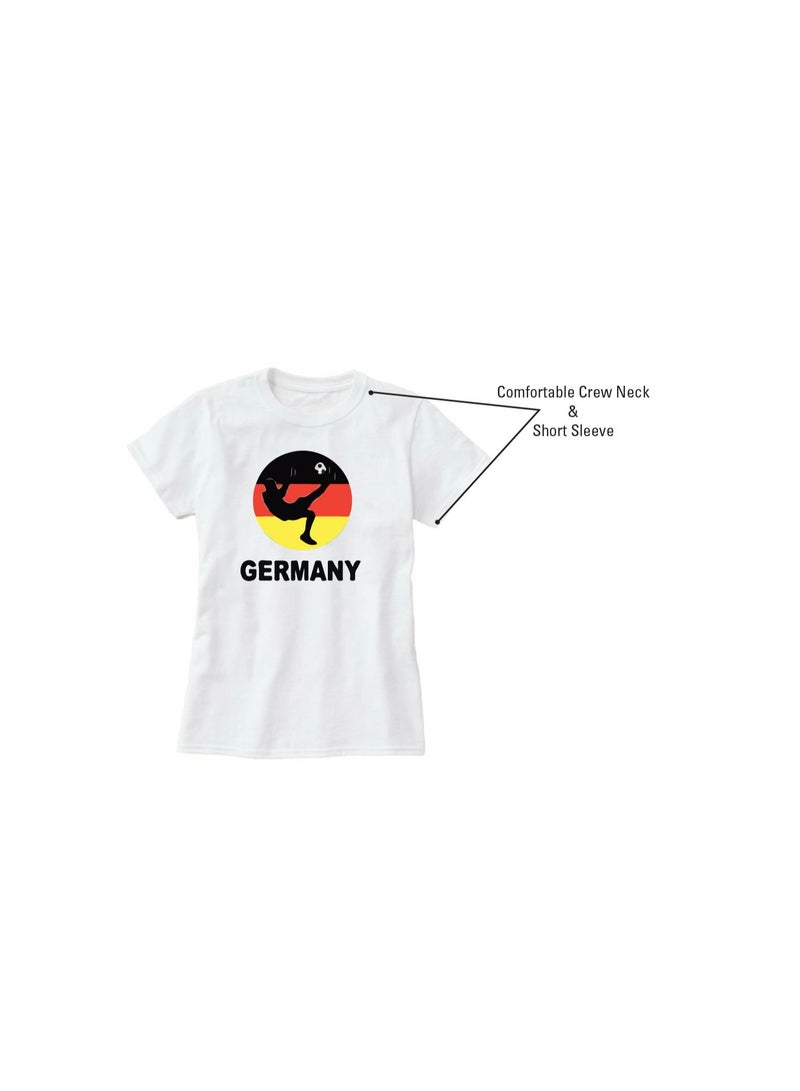PRINTSHOP4ME Germany Unisex Adult T-Shirt - Short Sleeve Round Neck Cotton Tshirt for Men and Women - Soft and Comfortable - Gift for Football Fans - Image 5