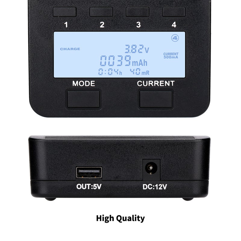 LiitoKala Lii-500 Battery Charger Smart Charger w/ 4 Battery Slots LCD Display for Ni-MH Ni-Cd Li-ion Rechargeable Batteries Holder - Image 2
