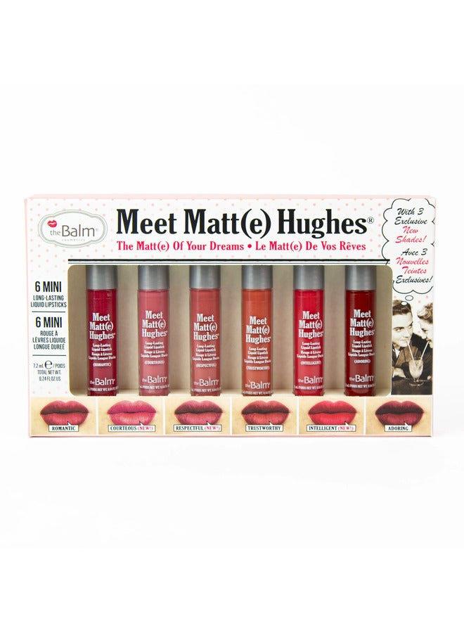 theBalm Meet Matte Hughes pack of 6 Mini Liquid Lipstick vol. 12 Multicolour - Image 1