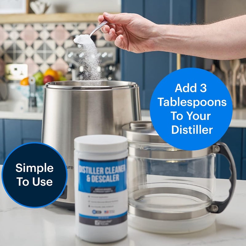 Essential Values Citric Acid Powder Cleaning for Water Distillers - Bulk 2 LBS Universal Descaler for Distilling Machines, Kettles & More - Remove Limescale & Mineral Buildup Fast - For Waterwise & Other Brands - Image 5