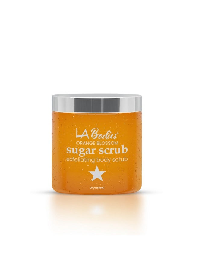 LA Bodies - Sugar Scrub Exfoliating With Orange Blossom And Other Natural Ingredients For Body Scrub And Foot Scrub Soft Scrub For Nourishing Essential Skin Care 20 Oz (592 Ml) Made In Usa - Image 1