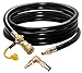 DOZYANT DOZYANT 12ft RV Propane Quick Connect Hose with Elbow Conversion Fitting for Blackstone 17inch and 22inch Table Top  - Image 2
