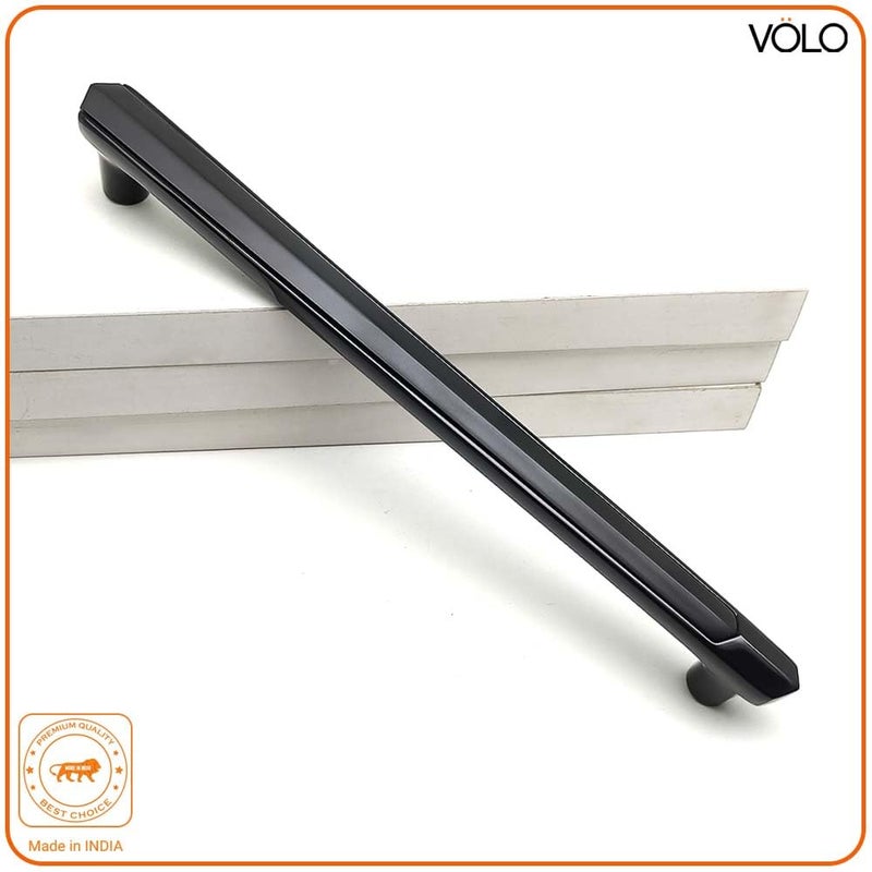 HYDERON Matte Black Handle 224MM 10 inch Modern Pull for Wardrobes Cabinets Drawers and Sliding Closet Doors Sleek Matte Black Finish for a Contemporary Look Pack of 2 Model No R201 - Image 4