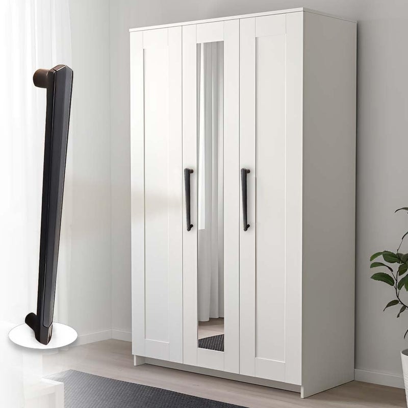 HYDERON Matte Black Handle 224MM 10 inch Modern Pull for Wardrobes Cabinets Drawers and Sliding Closet Doors Sleek Matte Black Finish for a Contemporary Look Pack of 2 Model No R201 - Image 5