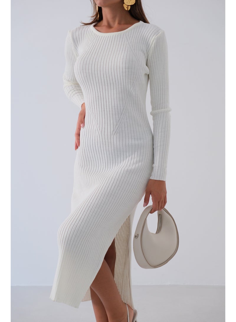 Slit Knit Ribbed Dress  - Image 4