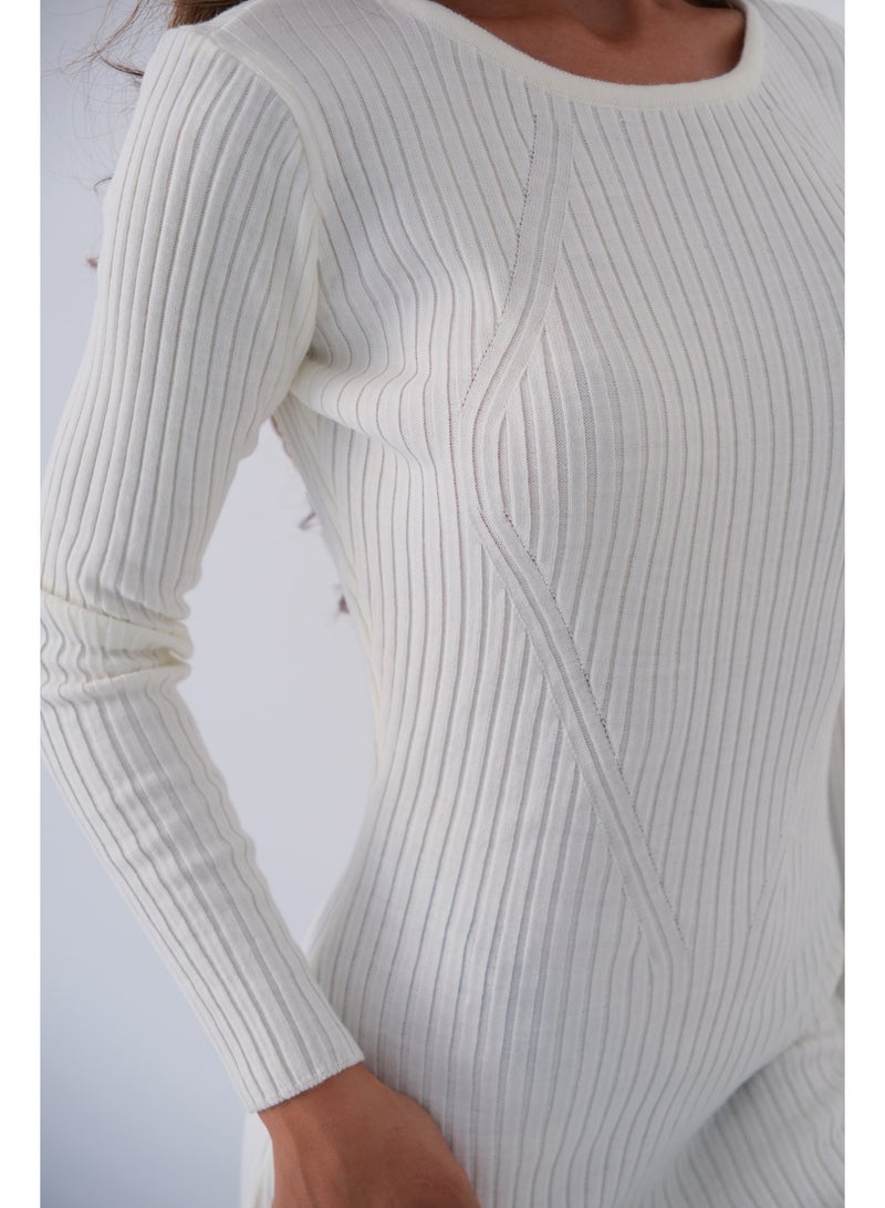 Slit Knit Ribbed Dress  - Image 5