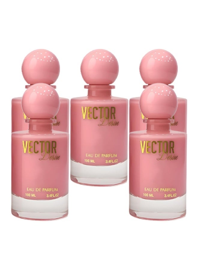 Vector 5 Pieces Vector Desire Perfume Pink 100ml EDP - Image 1