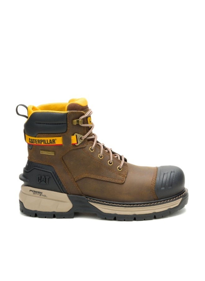 CATERPILLAR EXCAVATOR POWERSPRING 6" WP CT Pyramid Men’s Safety Shoe – Full Grain Leather, Composite Toe, Slip‑Resistant,Electrical Hazard - Image 1