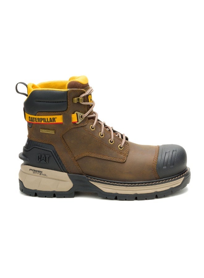CATERPILLAR حذاء أمان للرجال من نوع إكسايفيتر باور سبرينغ 6" WP CT هرم – جلد كامل، رأس أصبع مركب، مقاوم للانزلاق، خطر كهربائي - Image 1