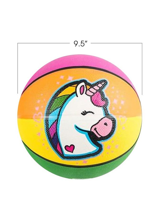 ArtCreativity Rainbow Unicorn Basketball for Kids, Bouncy Rubber Kick Ball for Backyard, Park, & Beach Outdoor Fun, Beautiful Rainbow Colors, Durable Outside Toys for Boys & Girls- Sold Deflated - Image 3