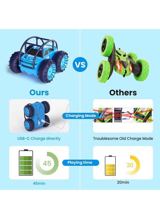 ماكس ترونيك لعبة سيارات برمائية تعمل بالتحكم عن بعد وقابلة لإعادة الشحن، لعبة سيارات Rc 360 درجة تقلب دوران حيلة زاحفة 15 كم/ساعة 4Wd لجميع التضاريس في الهواء الطلق لعبة داخلية للأطفال الأولاد والبنات 3 12 - Image 3