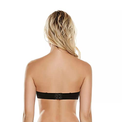 PLUMBURY Women's Synthetic Lightly Padded Wired Push-Up Multiway Bra, Black, Size 30A - Image 5