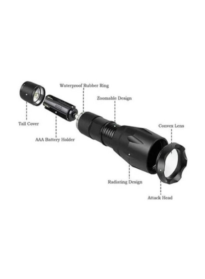High Bright High Lumens Zoomable Led Flashlight With Charger And Battery - Image 2
