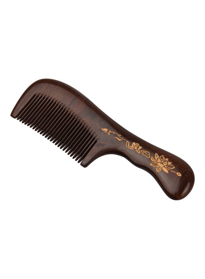 NIBEMINENT Wooden Hair Comb Brown - Image 1