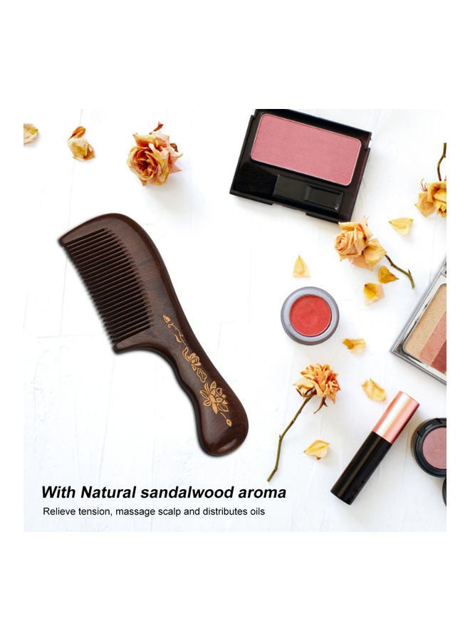 NIBEMINENT Wooden Hair Comb Brown - Image 4