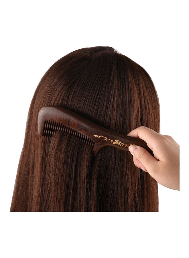 NIBEMINENT Wooden Hair Comb Brown - Image 3