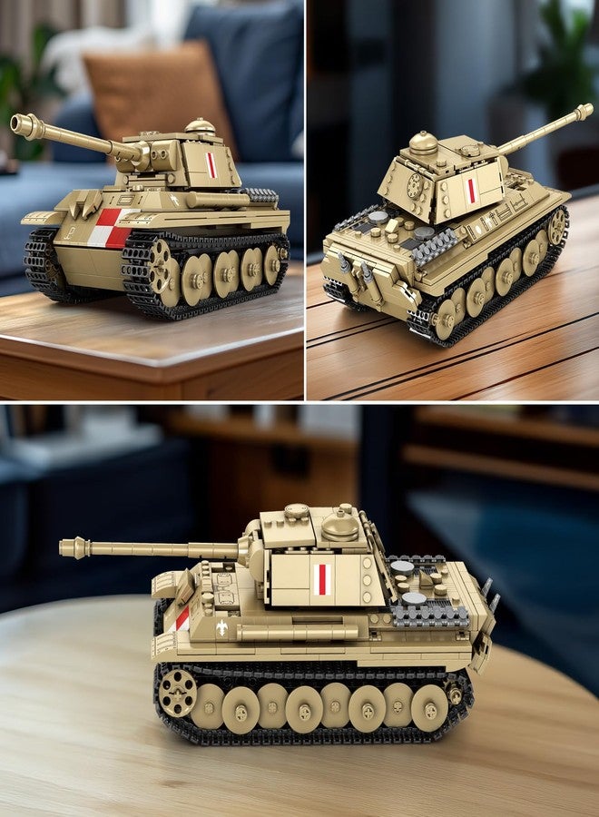 Reobrix Pudel Tank Building Block Set for Adult, WW2 Military German Tank Model Set 77034, World of Tanks Authorized Products MilitaryToys Building Set for Military Fans Boys Kids Age 14+ (969PCS) - Image 3