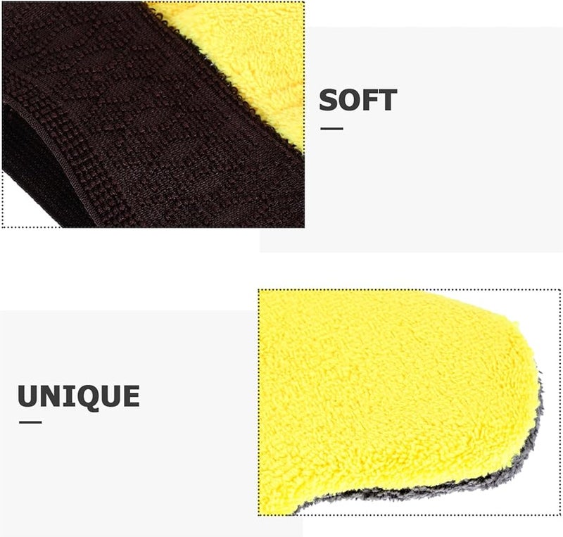 PRETYZOOM 3Pcs Coral Fleece Car Wash Gloves for Cars SUVs Trucks Motorcycles - Image 4
