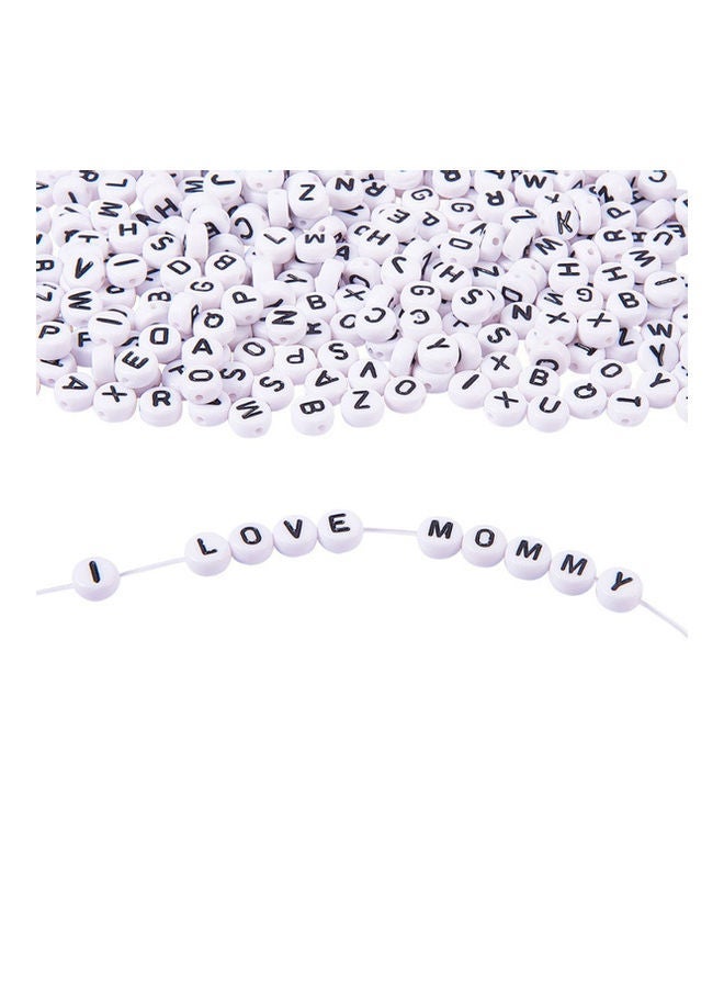 NIBEMINENT Round Alphabet Acrylic Bead Set - Image 3