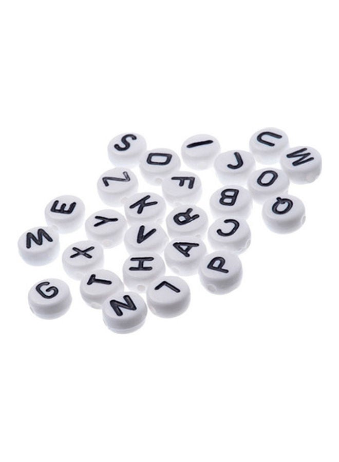 NIBEMINENT Round Alphabet Acrylic Bead Set - Image 1