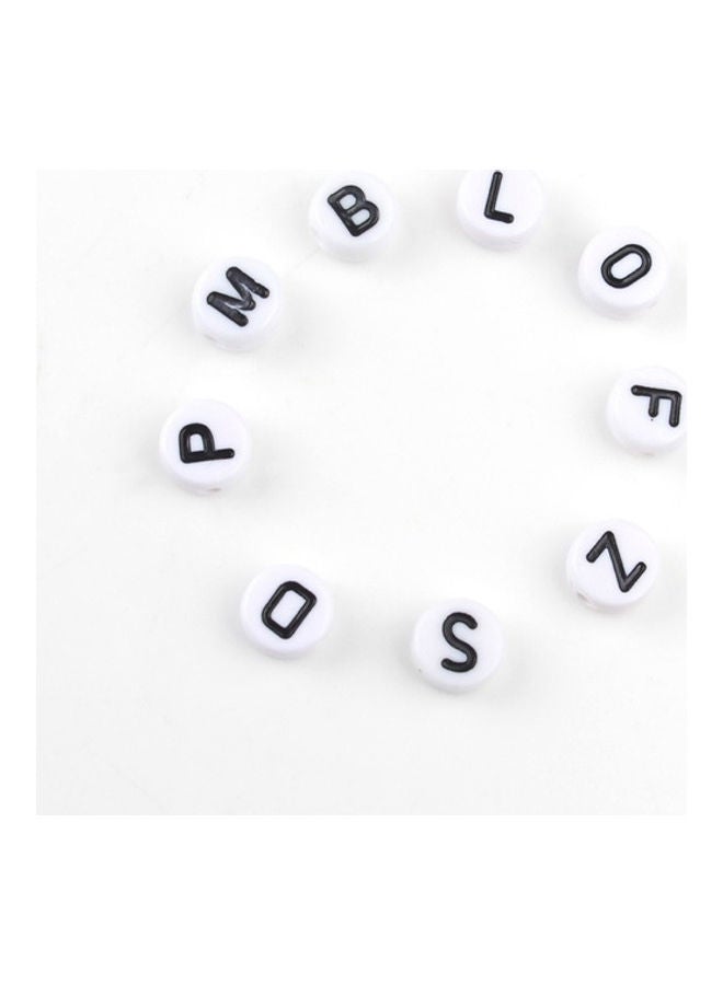NIBEMINENT Round Alphabet Acrylic Bead Set - Image 2