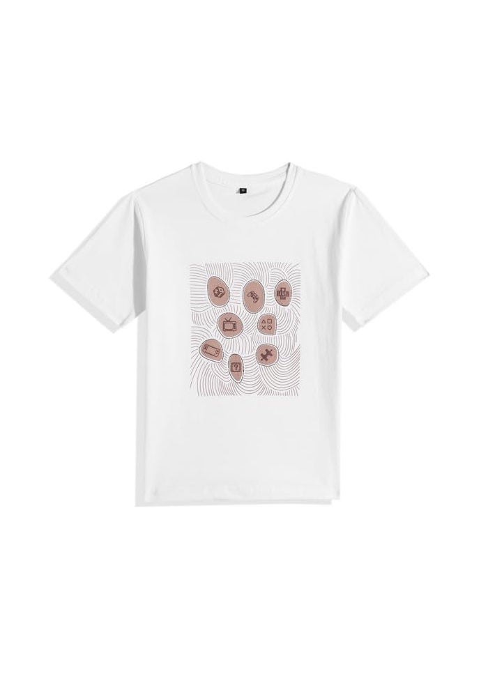 CHARCHIT Boys Printed Full Sleeves Casual Shrug & T-Shirt in Peach - Image 3