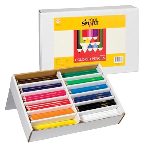 School Smart Colored Pencil Classroom Pack Assorted Colors 480 Pencils - Image 1