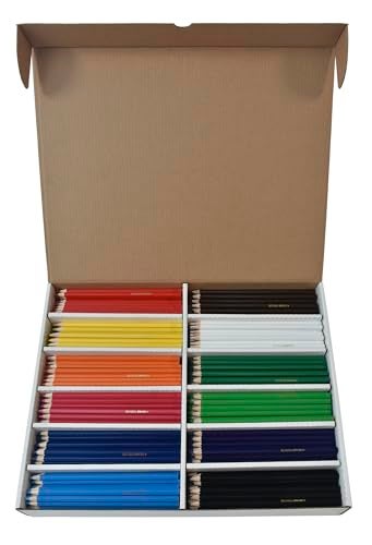 School Smart Colored Pencil Classroom Pack Assorted Colors 480 Pencils - Image 3
