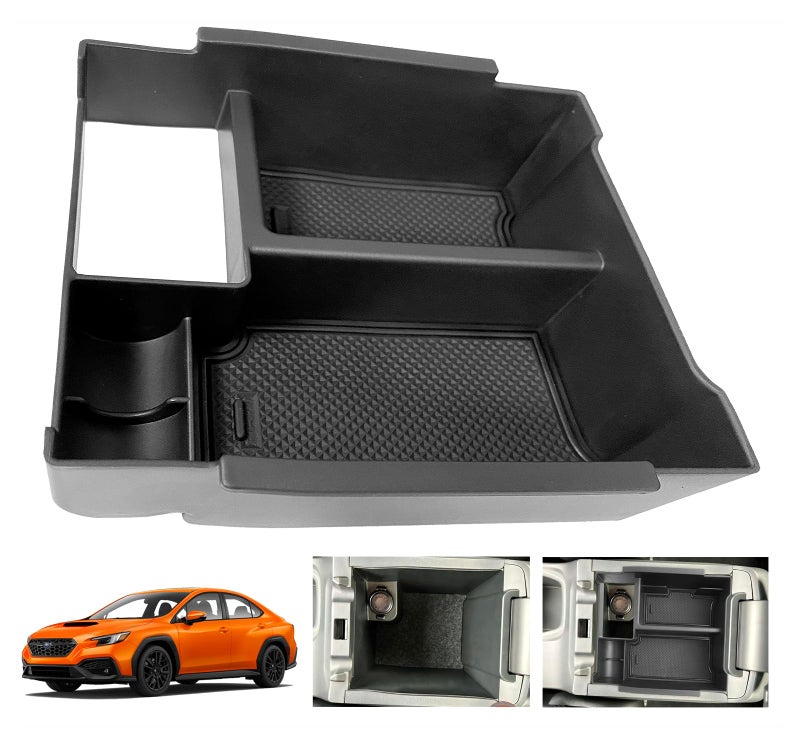 EUEKY 2024 WRX Manual Center Console Organizer Tray Compatible for 2022 2023 2024 Subaru WRX 6speed Manual Center Console Armrest Storage Box for Subaru WRX Accessories 2022 2023 2024