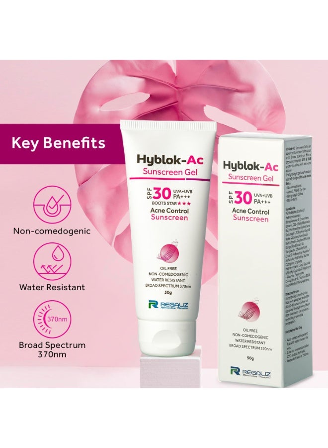 ريغاليس جل واقي الشمس Regaliz Hyblok-Ac | حماية من الأشعة فوق البنفسجية مع التحكم في إفراز الزيوت | تركيبة خفيفة وغير دهنية لجميع أنواع البشرة | حماية بمعامل SPF (50 جم) - Image 2