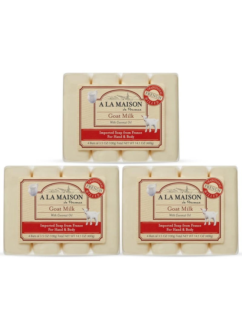 A La Maison A LA MAISON Hypoallergenic Unscented Bar Soap  Triple French Milled Natural Moisturizing Hand Soap Bar 12 Bars of Soap 35 oz 