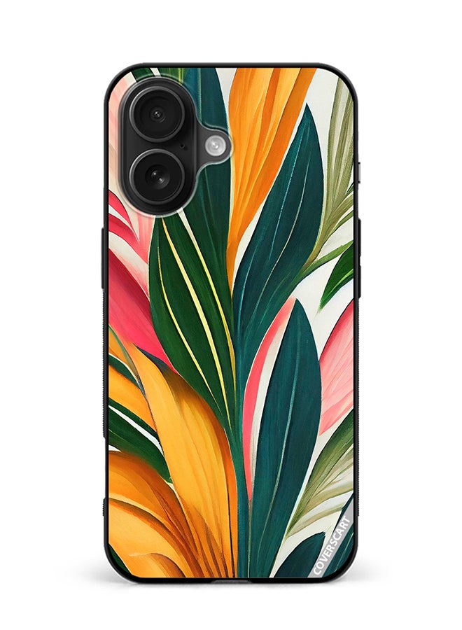 COVERSCART Protective Case Cover For Apple iPhone 16 Plus Backdrop Of Abstract Bright Style Flowers And Tropical Design Multicolour