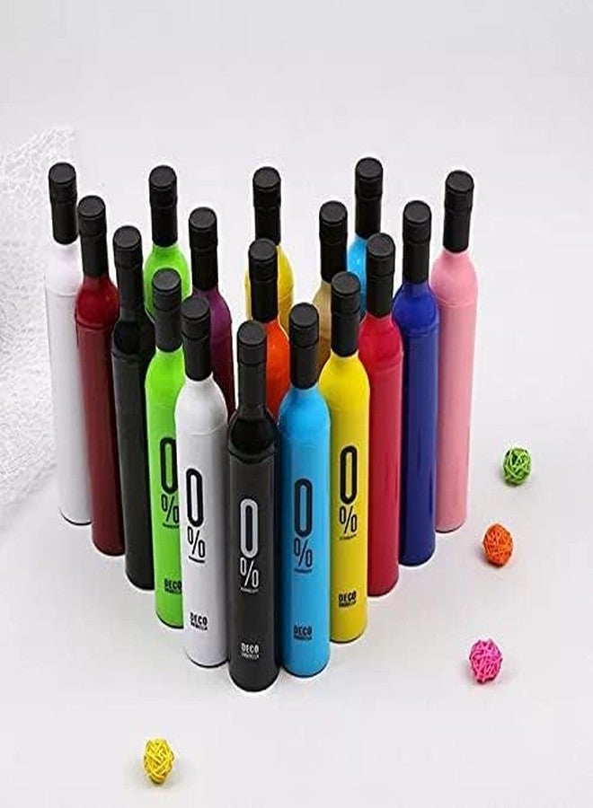 SOLEGLOW Pocket Folding Wine Bottle Umbrella (pack of 1) Manual lift Folding Portable Umbrella with Bottle Cover for UV Protection & Rain(Multi Color) - Image 2