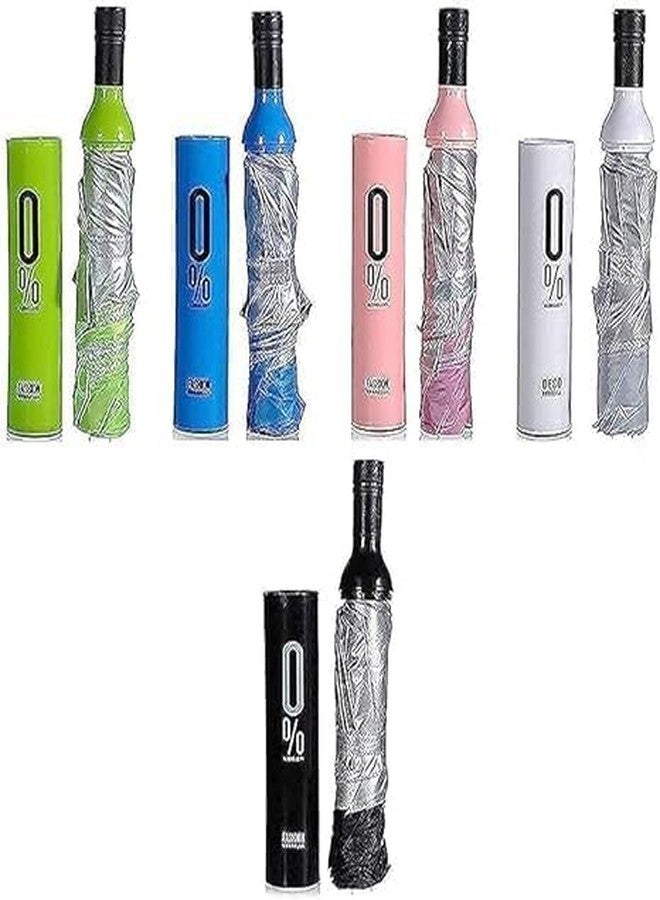 SOLEGLOW Pocket Folding Wine Bottle Umbrella (pack of 1) Manual lift Folding Portable Umbrella with Bottle Cover for UV Protection & Rain(Multi Color) - Image 3
