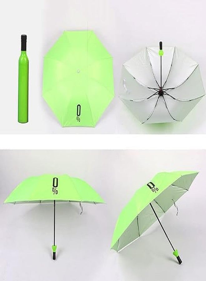 SOLEGLOW Pocket Folding Wine Bottle Umbrella (pack of 1) Manual lift Folding Portable Umbrella with Bottle Cover for UV Protection & Rain(Multi Color) - Image 4