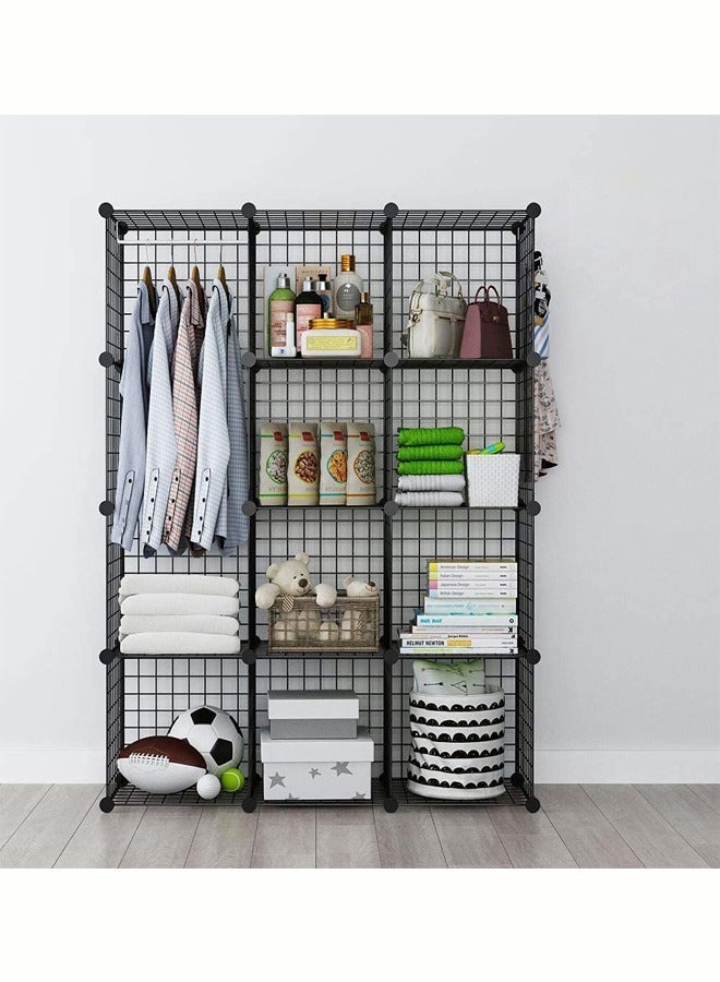 Generic Portable Wardrobe for Hanging Clothes Combination Wardrobe Living Room Display Cabinet Space Saving Modular Cabinets Books Toys Towels Ideal Storage Organizer  - Image 1