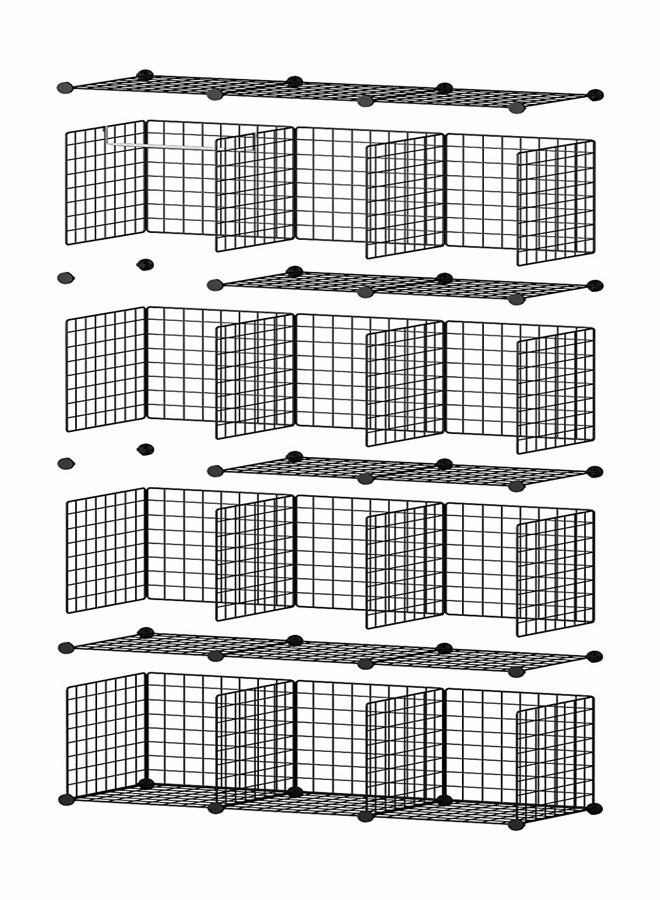 Generic Portable Wardrobe for Hanging Clothes Combination Wardrobe Living Room Display Cabinet Space Saving Modular Cabinets Books Toys Towels Ideal Storage Organizer  - Image 4