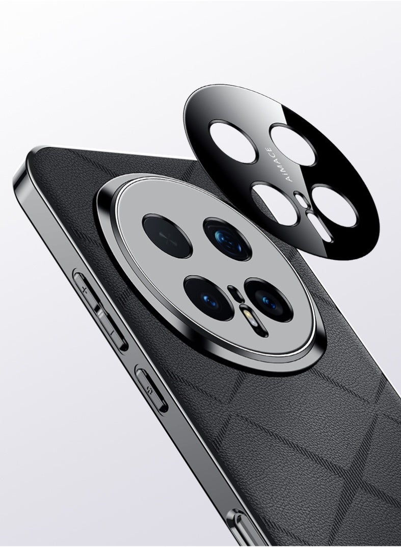 عام غطاء متوافق مع هونر ماجيك 8 برو، حافظة جلد فاخرة عادية مع إطار مطلي، حماية لعدسة الكاميرا، مقاوم للبصمات والسقوط، غطاء واقي مع إطار مقاوم للصدمات. - Image 3